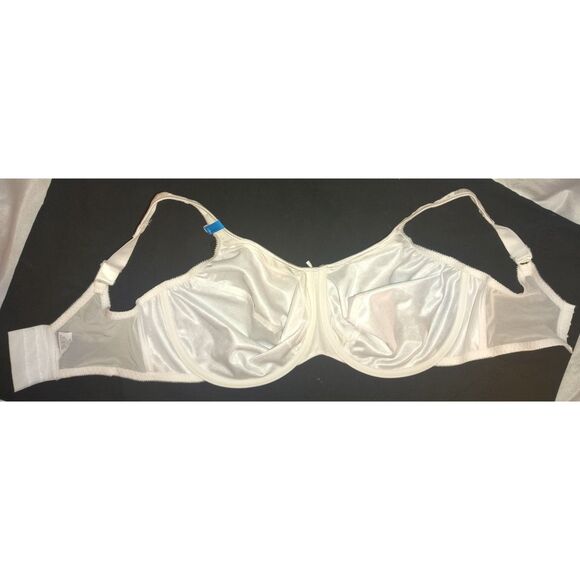 NWT Bali Satin Tracings Underwire Minimizer Bra Size 40DDD White Curvy DF3562 - Picture 5 of 5